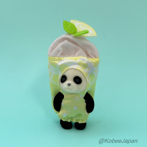 BABY PANDA IN LEMONADE COSTUME Calico Clitter Epoch Japan Sylvanian Families