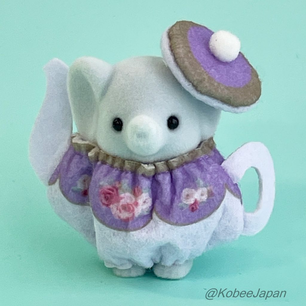 Doki Doki Collection Baby Tea Time Éléphant Théière Bébé 2025 Familles Sylvanian Calico Critters