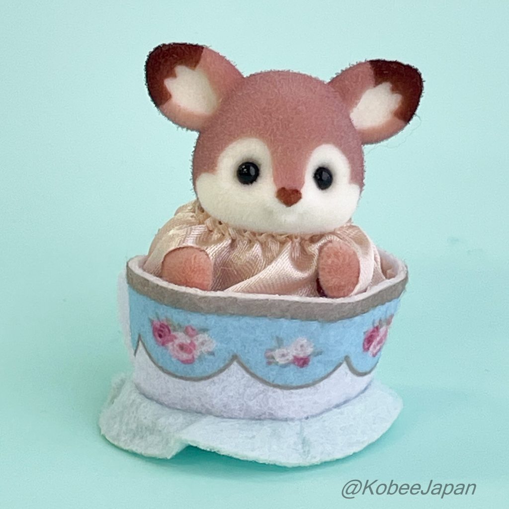 Doki Doki Collection Baby Tea Time Deer Baby Teacup 2025 Sylvanian Families Calico Critters