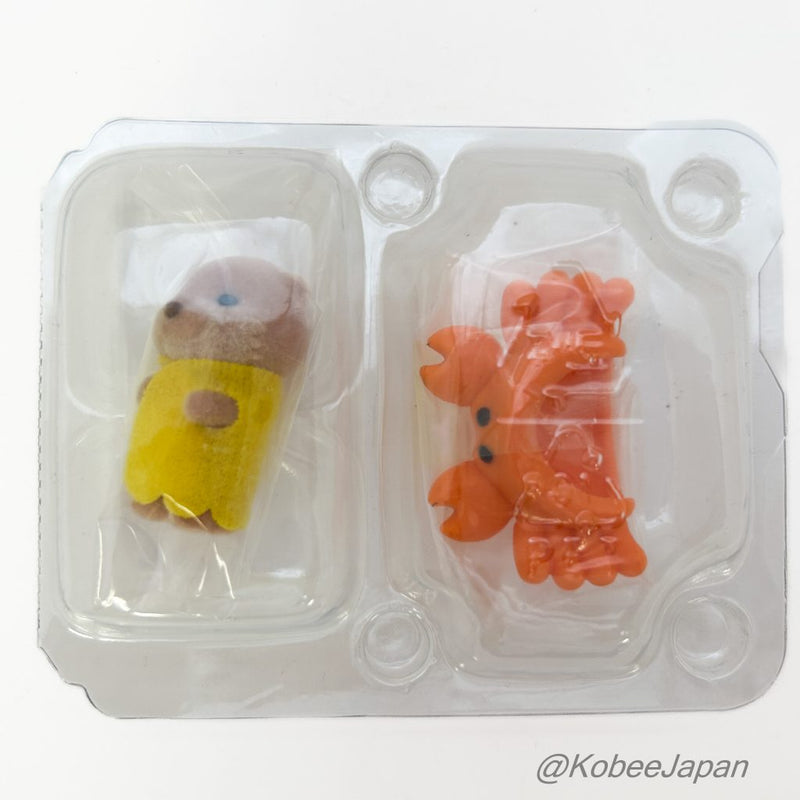 BABY SEA FRIENDS SERIES BABY OTTER WITH CRAB HAT Epoch Japan Sylvanian Families