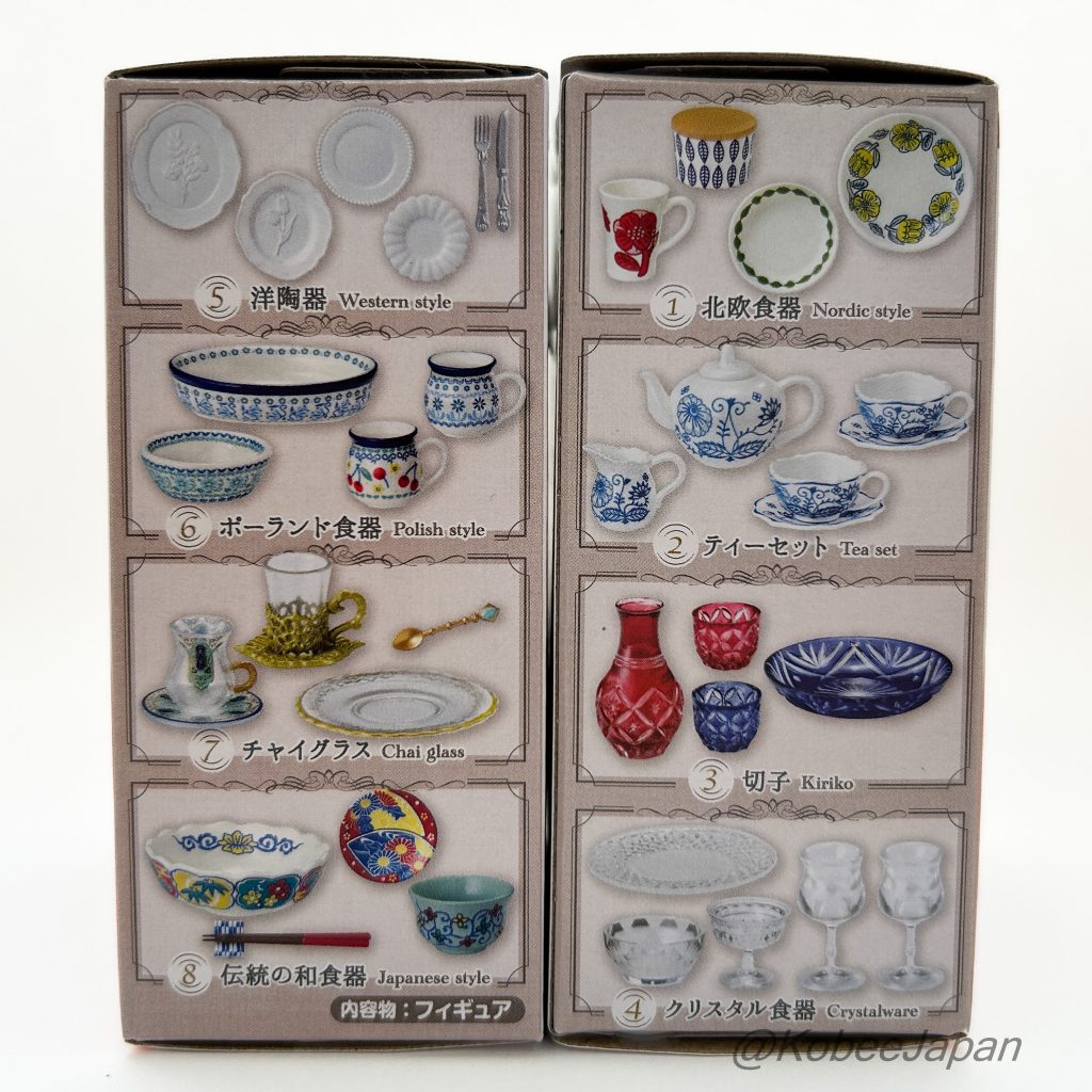 Tableware Collection 4 أدوات مائدة كريستالية لبيت الدمى Re-ment