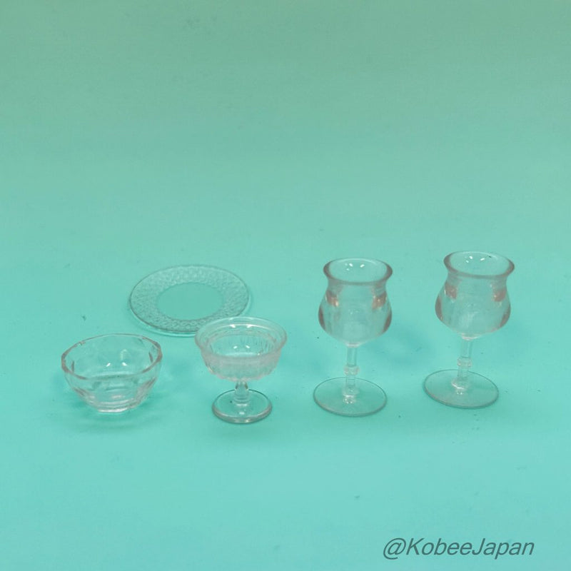 Re-ment TABLEWARE COLLECTION 4 CRYSTALWARE for dollhouse Re-ment