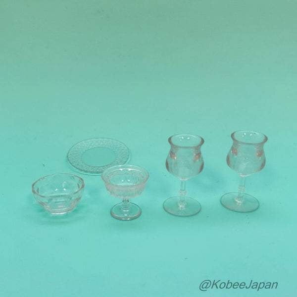 Re-ment TABLEWARE COLLECTION 4 CRYSTALWARE for dollhouse Re-ment