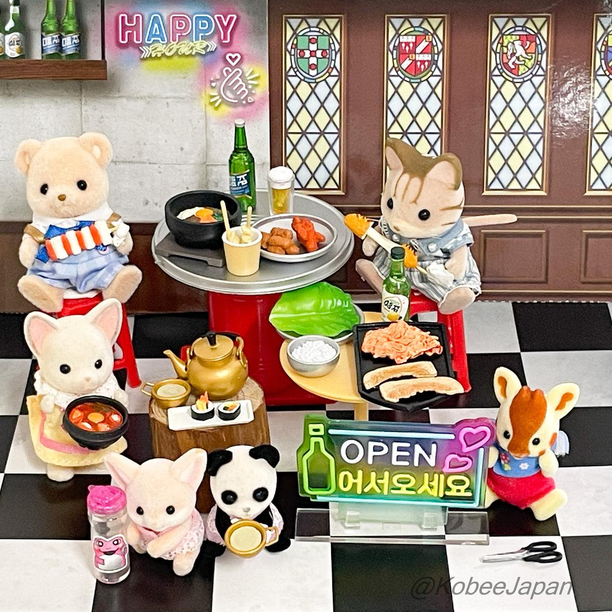 Koreanfood Night Stall All 8 type set 2024 Re-ment