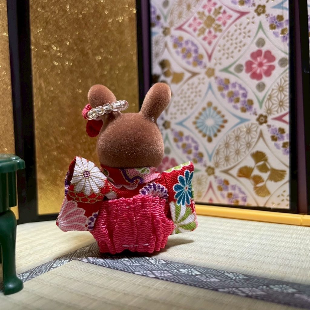 Baby Hakama 3-Piece Set C Handmade