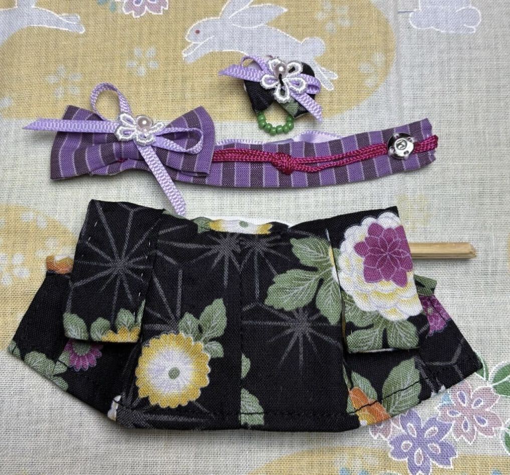 Black Kimono Set for Older Sister Handmade