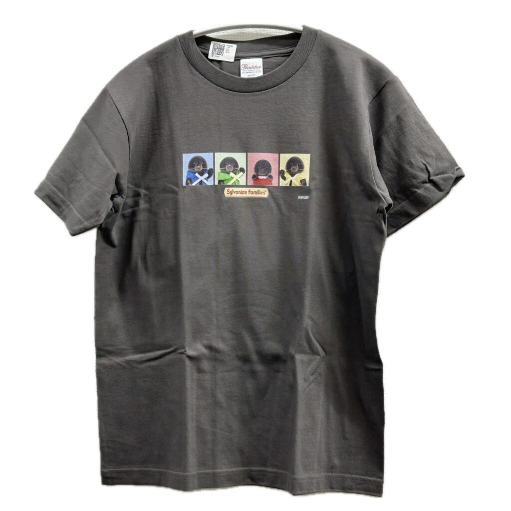 Mole Family Colorful T-Shirt Charcoal XS Amazon Original Sylvanian Families Calico Critters