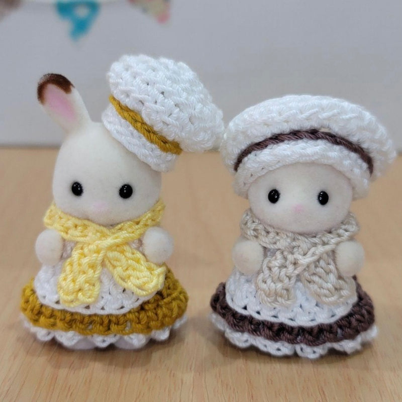 HANDMADE PASTRY CHEF DRESS 2pcs SET FOR BABIES Japan Sylvanian Families