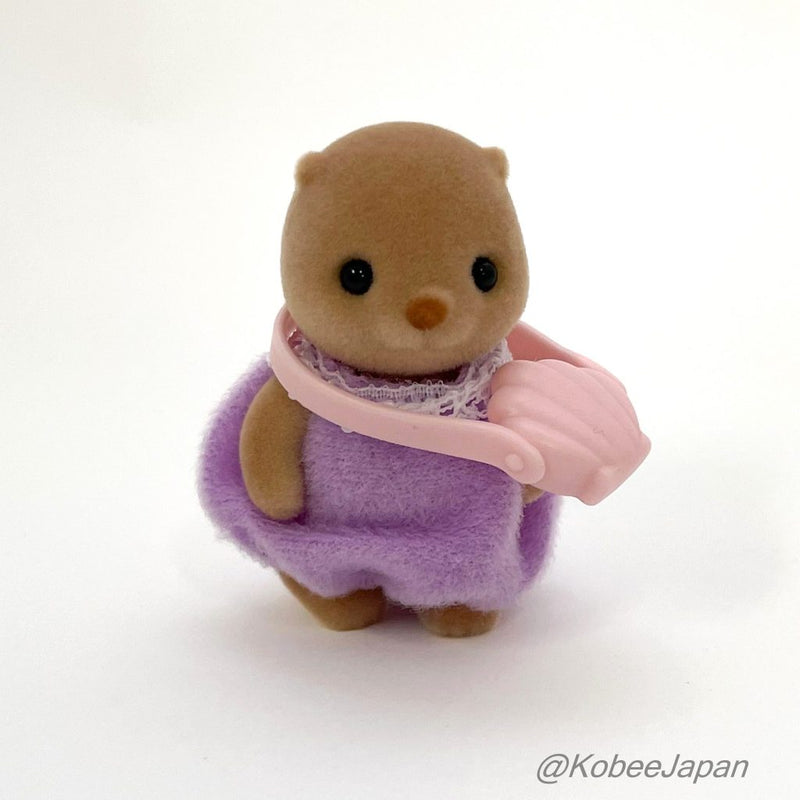 BABY SEA FRIENDS SERIES BABY SEA OTTER WITH SHELL PURSE Japan Sylvanian Families