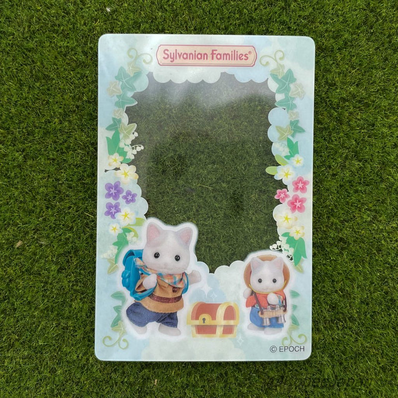 CLEAR TRAVEL CARD 3 LATTE CAT SIBLINGS Epoch Japan Sylvanian Families