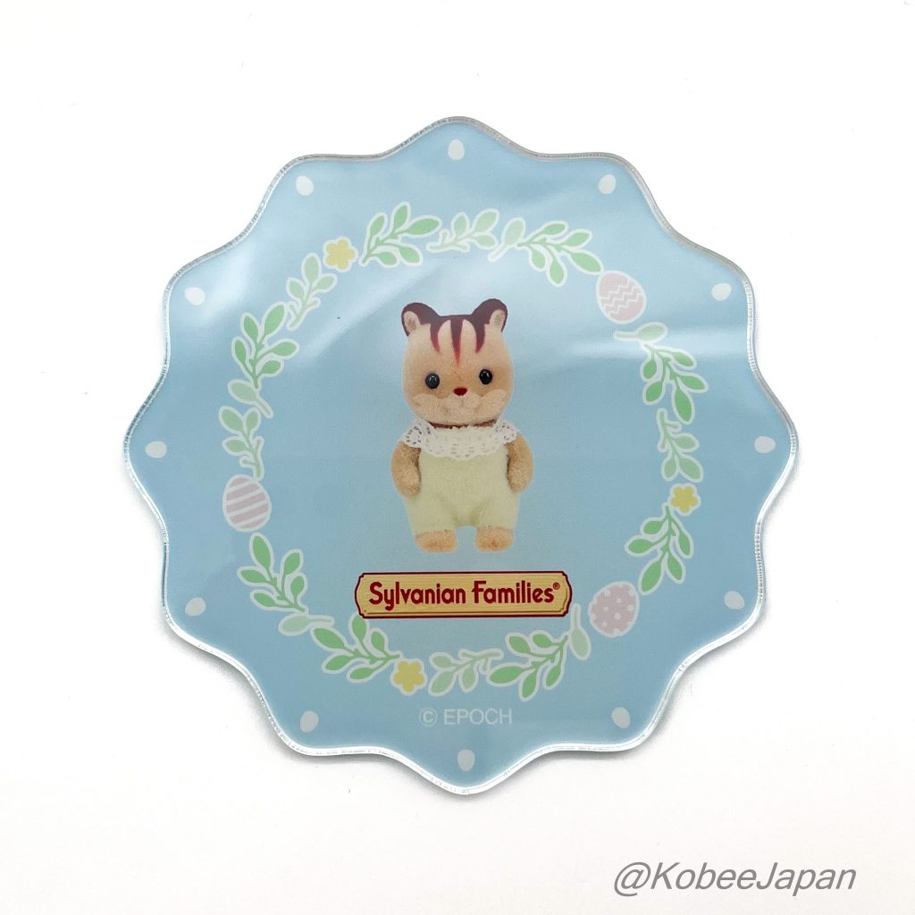 Dessous de verre en acrylique Écureuil en noyer Bleu bébé Familles Sylvanian Calico Critters