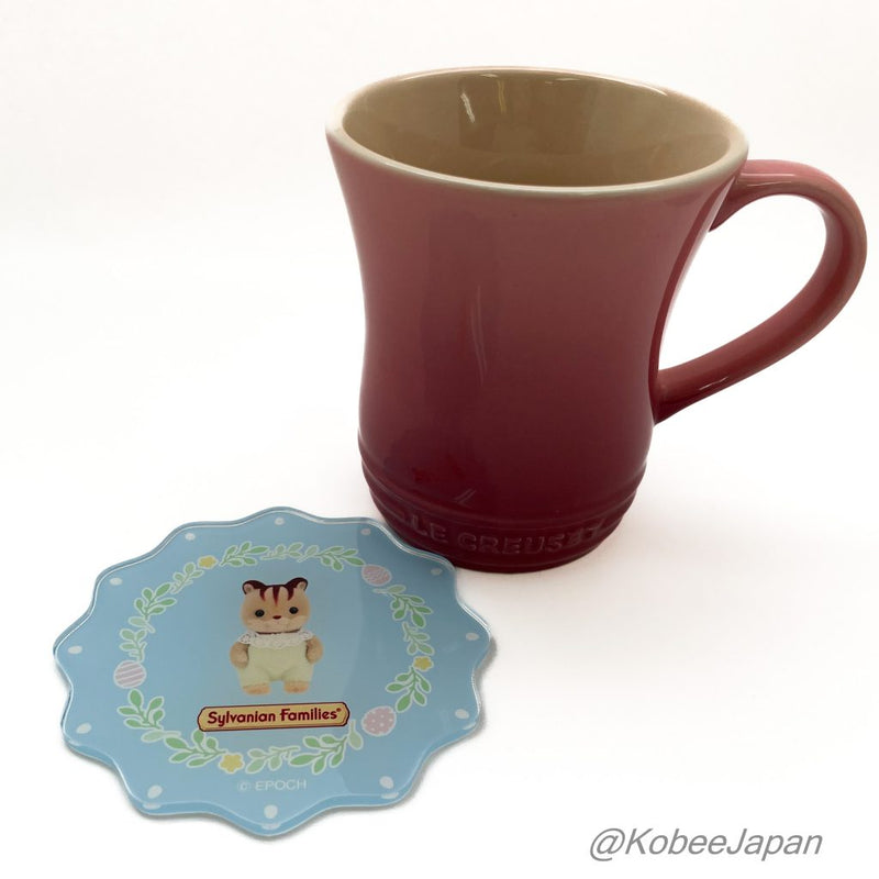 ACRYLIC COASTER WALNUT SQUIRREL BABY BLUE Epoch Japan Sylvanian Families