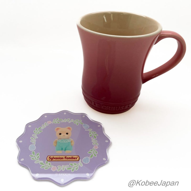 ACRYLIC COASTER BEAR BABY PURPLE Epoch Japan Sylvanian Families