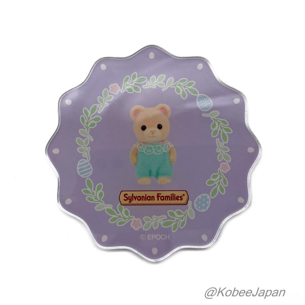 ACRYLIC COASTER BEAR BABY PURPLE Epoch Japan Sylvanian Families