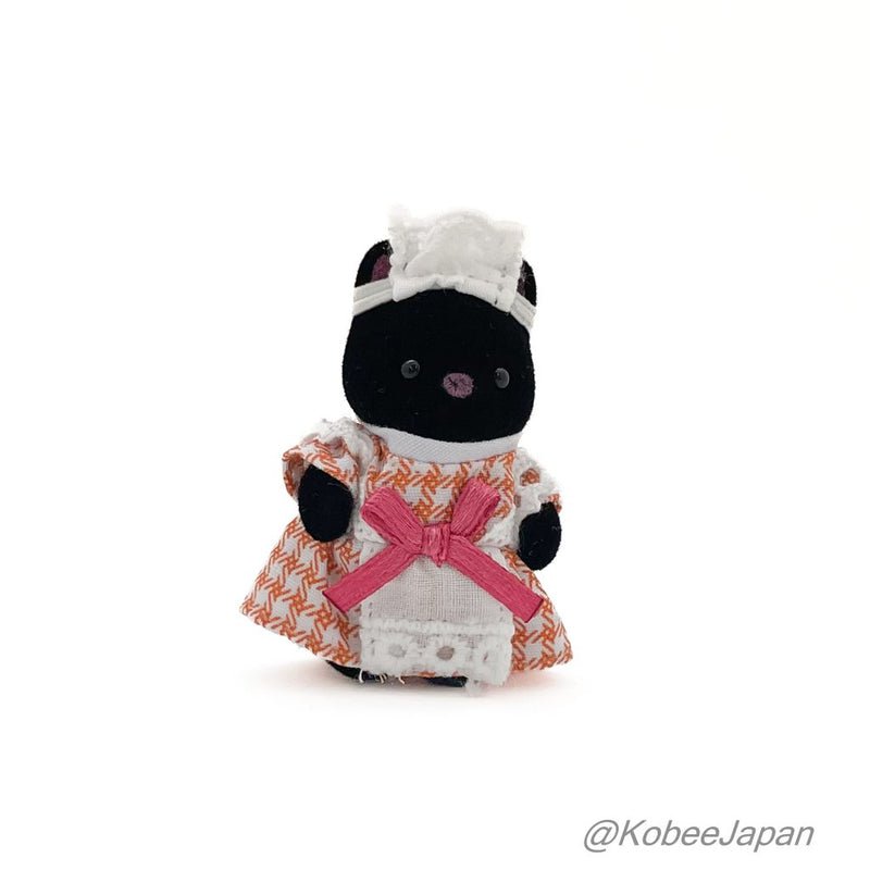 FOREST KITCHEN BABY MIDNIGHT CAT WAITRESS Epoch Japan Sylvanian Families