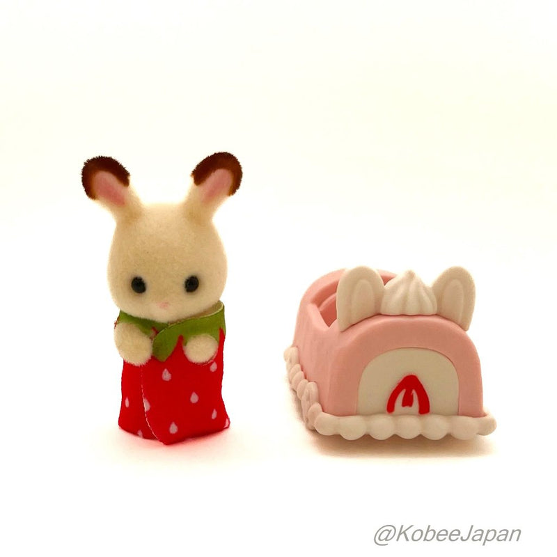 BABY CAKE PARTY SERIES LITTLE CHOCOLATE RABBIT BABY  Sylvanian Families