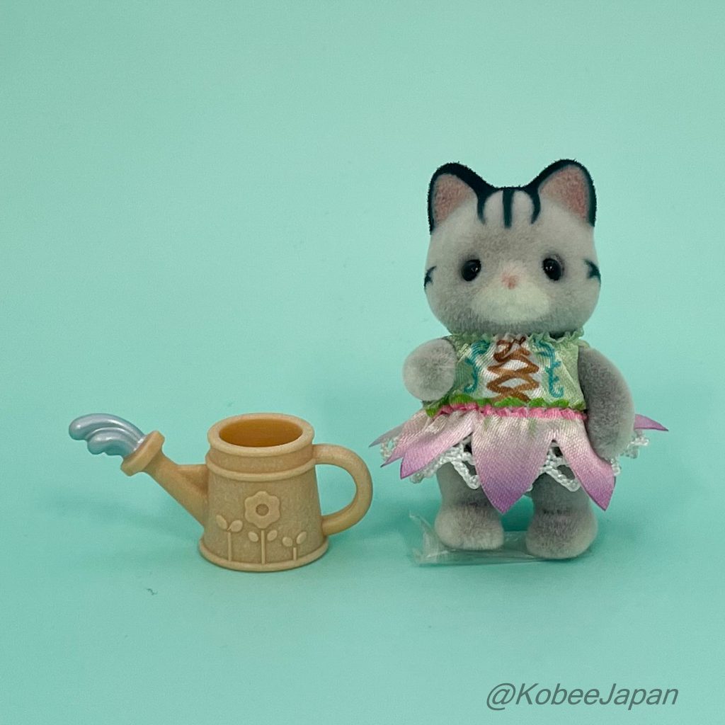 Flower Garden Friends Series Grayish Cat Watering Can 2024 Sylvanian Families Calico Critters