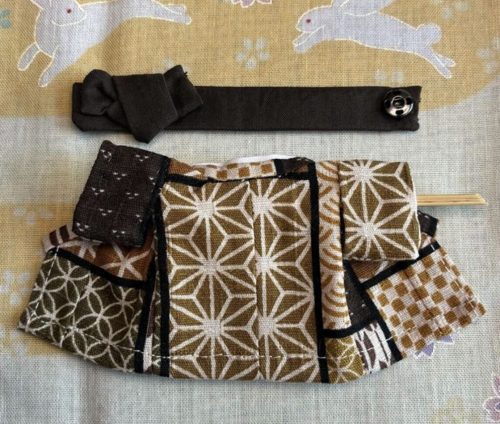 Kimono marron fait main pour grand frère