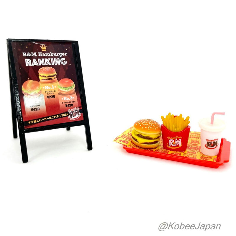 Re-ment BURGER SHOP R & M 1 DOUBLE CHEESEBURGER Japan Re-ment