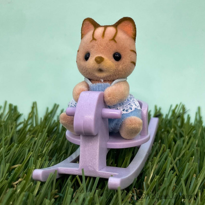 BABY AND ROCKING HORSE SERIES 2 STRIPED CAT Calico Clitters Sylvanian Families