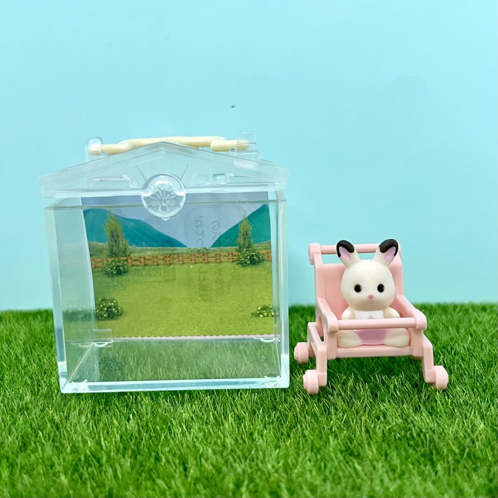 Capsules Toy Baby House Chocolate Rabbit Baby Stroller 2025 Sylvanian Families Calico Critters