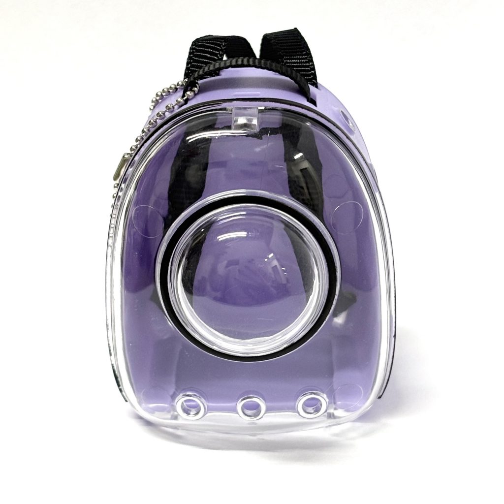 Capsule Toy Animal Backpack 4 Clear Purple