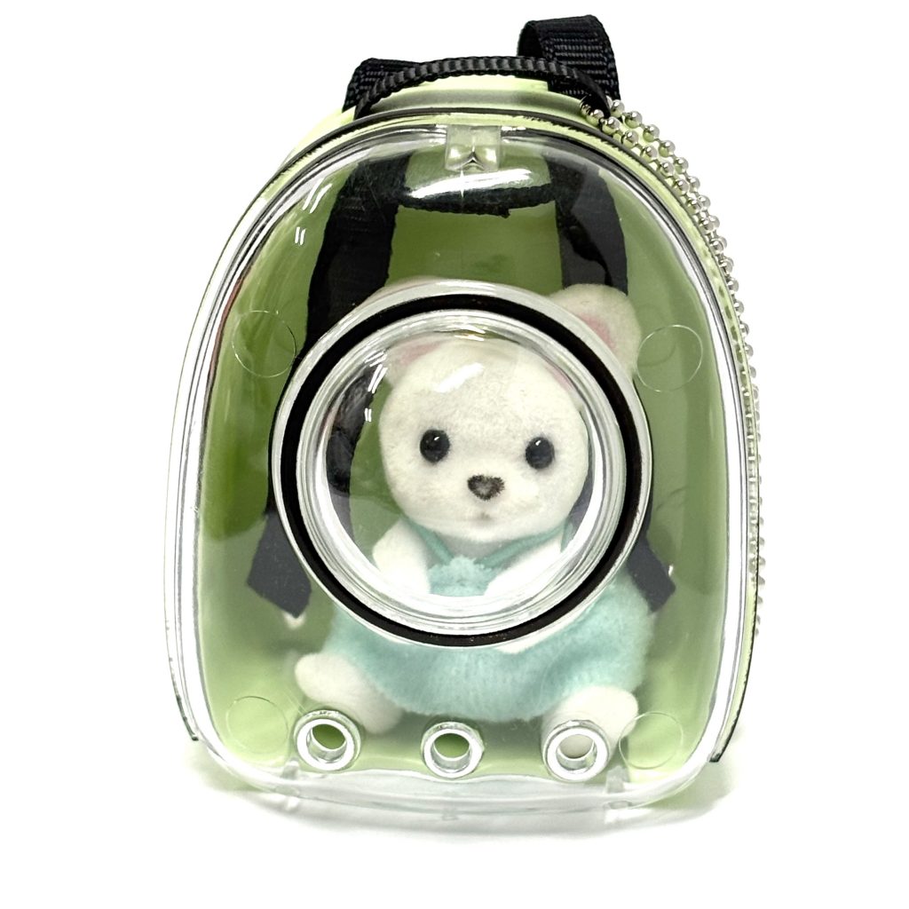 Capsule Toy Animal Backpack 4 Clear Green