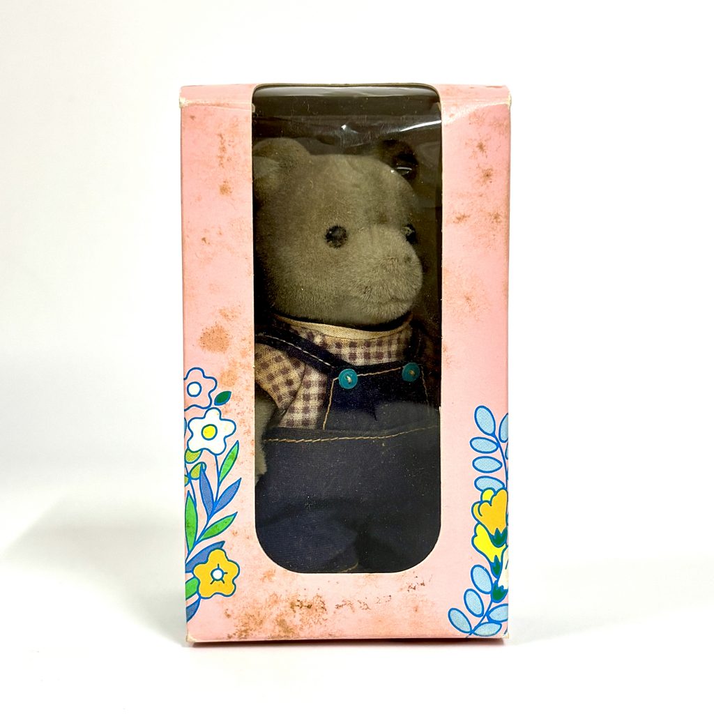 [used] Vintage Gray Bear Father Sylvanian Families Calico Critters