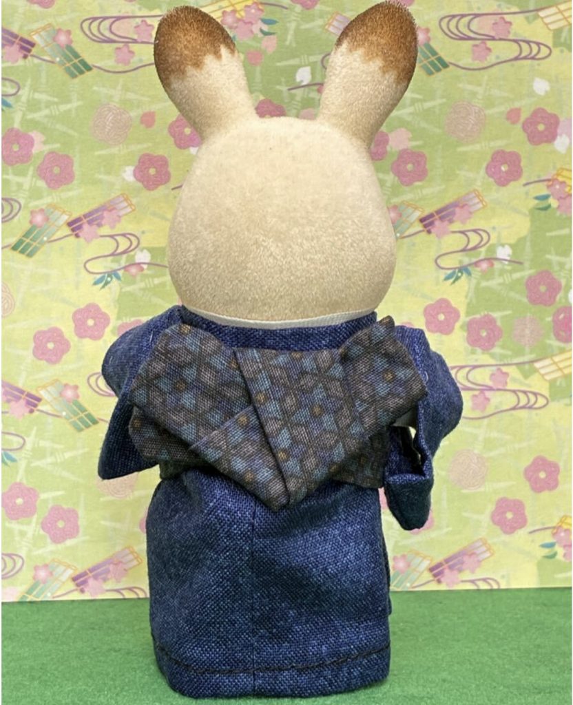 Navy Kimono for Father Handmade