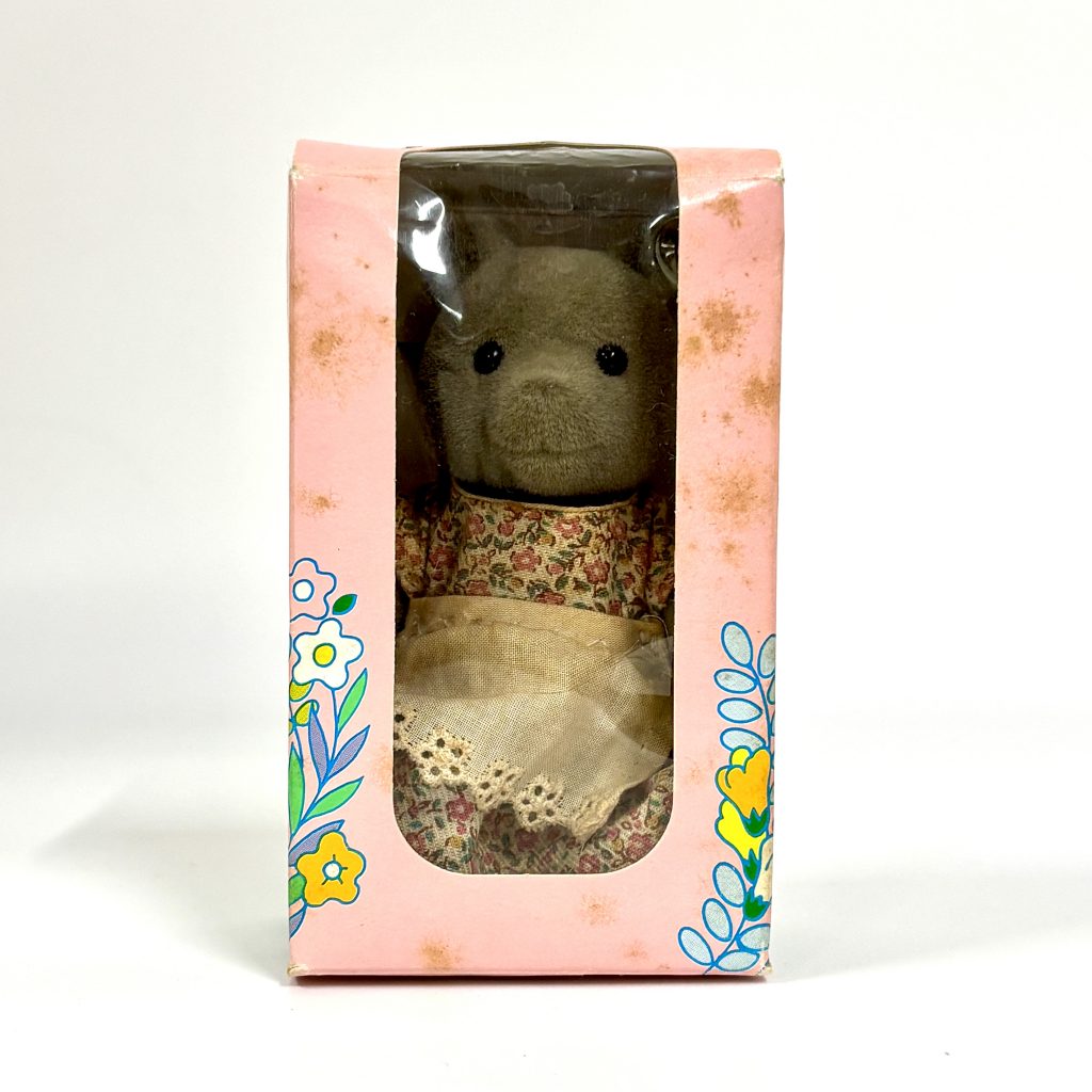 [used] Vintage Gray Bear Mother Sylvanian Families Calico Critters