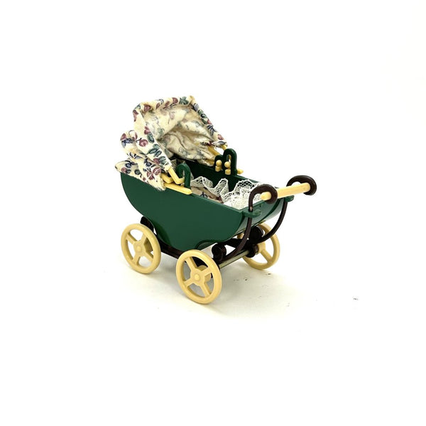 [Used] Sylvanian GREEN BABY CARRIAGE Japan Sylvanian Families