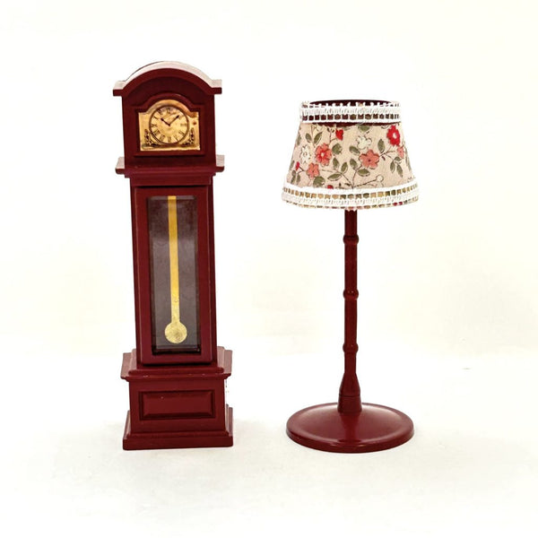 [Used] WALL CLOCK/ LAMP STAND SET KA-71 Japan Sylvanian Families