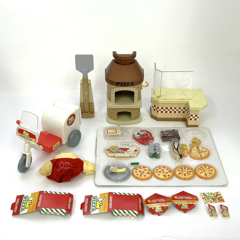 [Used] RING RING PIZZA SHOP MI-11 1999 Epoch Japan Sylvanian Families