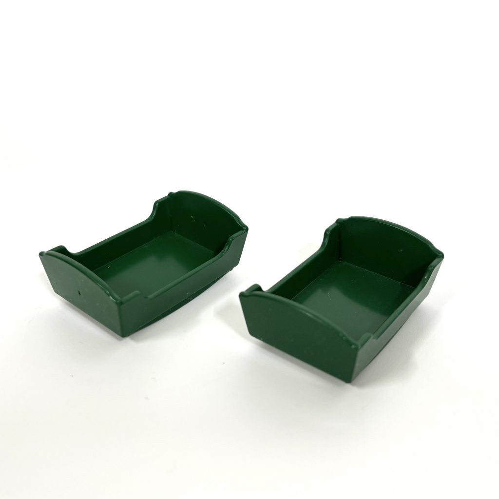 [used] Green baby rocking cradle set Sylvanian Families Calico Critters