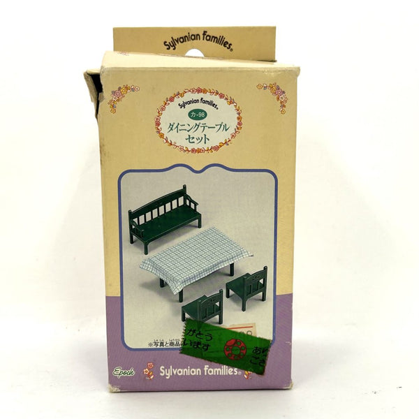 [Used] GREEN DINING TABLE SET KA-98 Epoch Japan Sylvanian Families