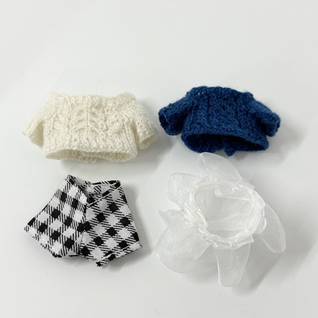 Knitted Cable Sweater Blue White Handmade