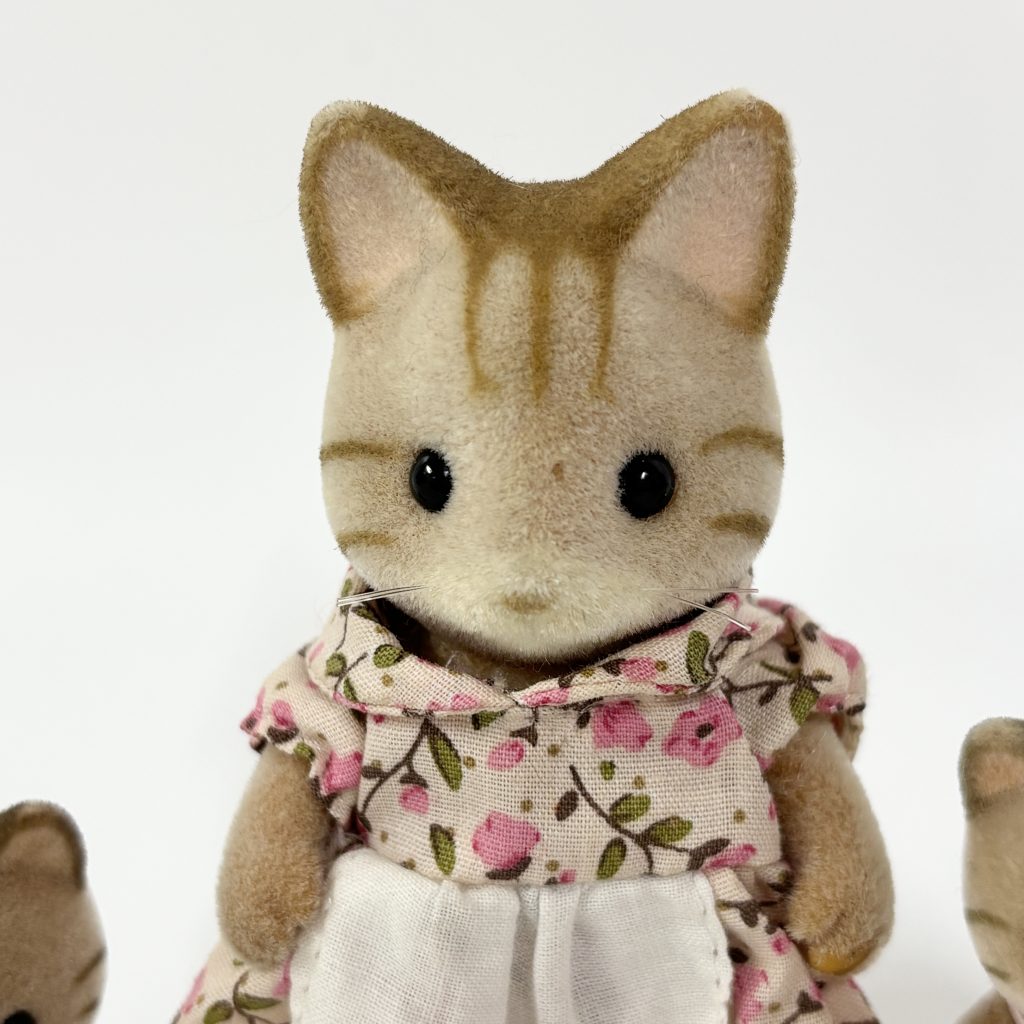 [used] Striped Cat Mother Baby Sylvanian Families Calico Critters