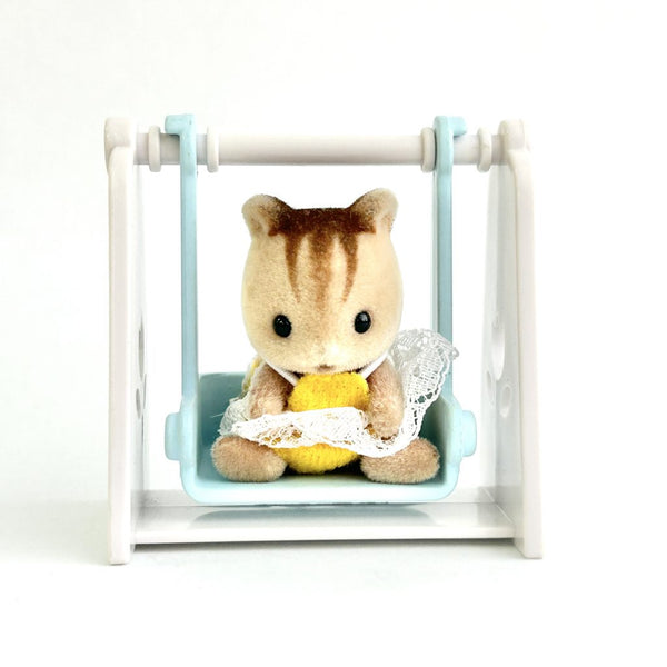 [Used] Sylvanian Families Vintage Baby Carry Case Swing Walnut Squirrel B-04 1900 Calico Critters