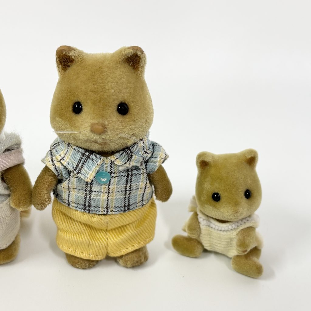 [used] Vintage Honey Fox Siblings Sylvanian Families Calico Critters