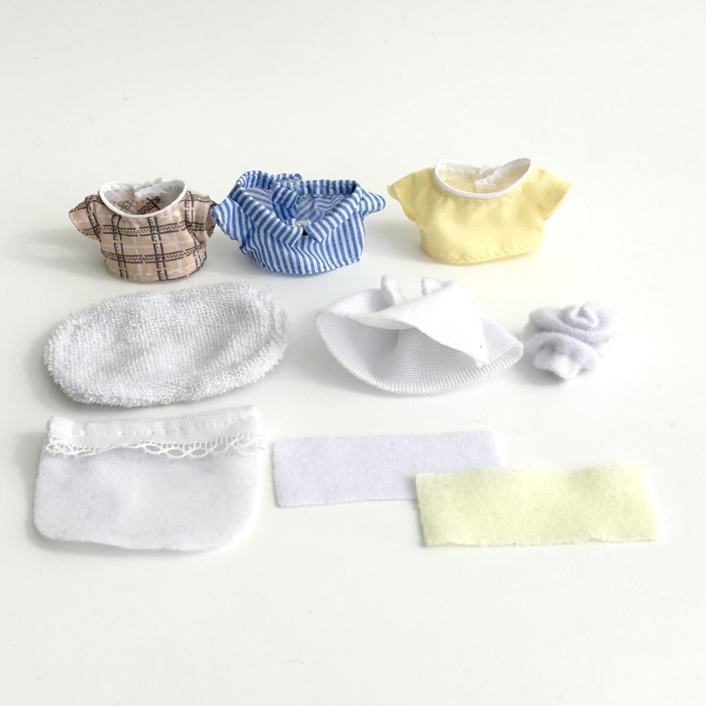 [used] Shirt Bathrobe Bath mat Towel set Sylvanian Families Calico Critters