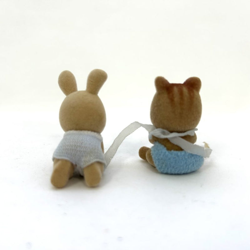 [Used] IVORY RABBIT WALNUT SQUIRREL BABIES Japan Sylvanian Families