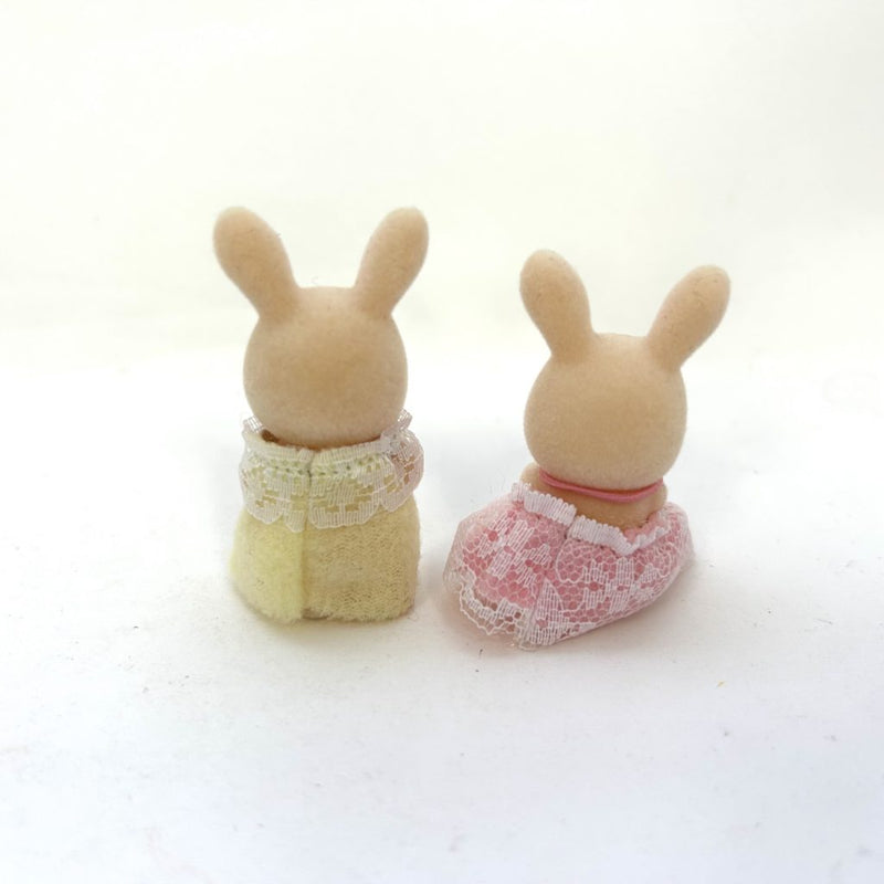 [Used] PINK COTTONTAIL RABBIT BABIES Japan Sylvanian Families