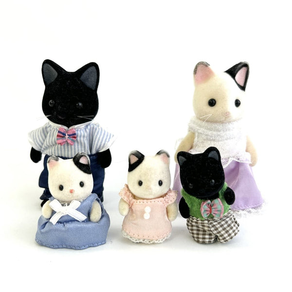[Used] Sylvanian Families Charcoal Cat Family Calico Critters