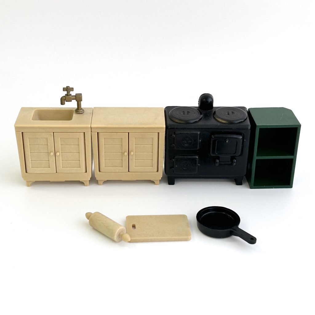 [used] Vintage Kitchen Set 1985 KA-10 Sylvanian Families Calico Critters