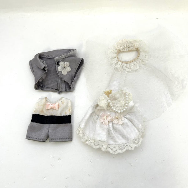 [Used] TUXEDO AND WEDDING DRESS SET Japan Sylvanian Families