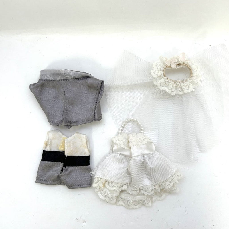 [Used] TUXEDO AND WEDDING DRESS SET Japan Sylvanian Families