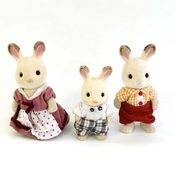 [Used] Sylvanian Families Chocolate Rabbit Family Calico Critters