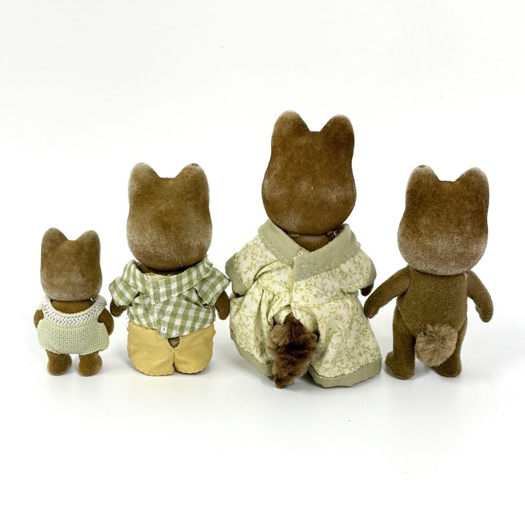 [used] Marron Dog Family Sylvanian Families Calico Critters