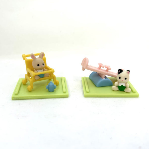 [Used] MINIATURE BABY CARRY CASE STROLLER AND SEESAW Japan Sylvanian Families