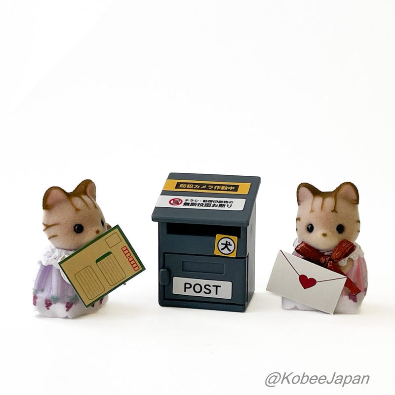 [Used] CAPSULE TOY LITTLE MAILBOX 2 WALL GRAY Japan tarlin